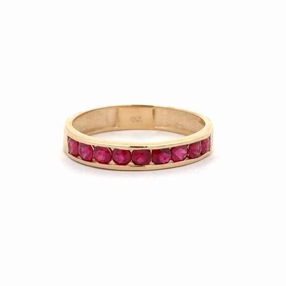 Argolla en oro con rubies