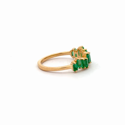 Anillo crazy con esmeraldas