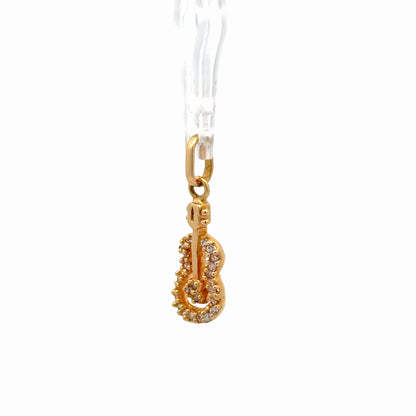 Dije guitarra circón oro
