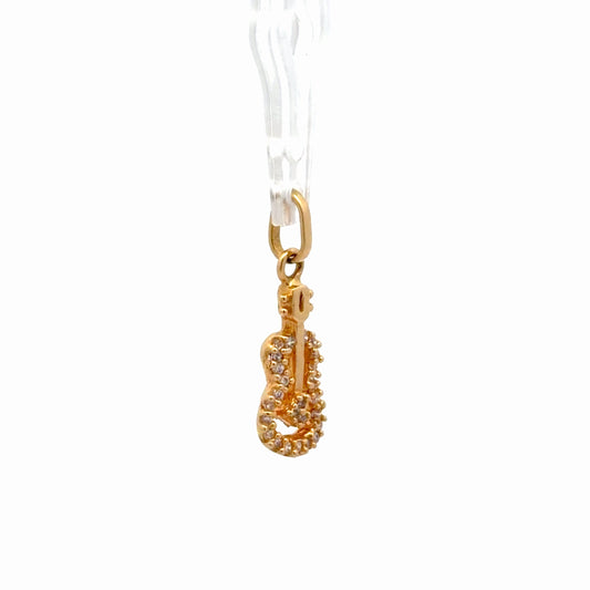 Dije guitarra circón oro