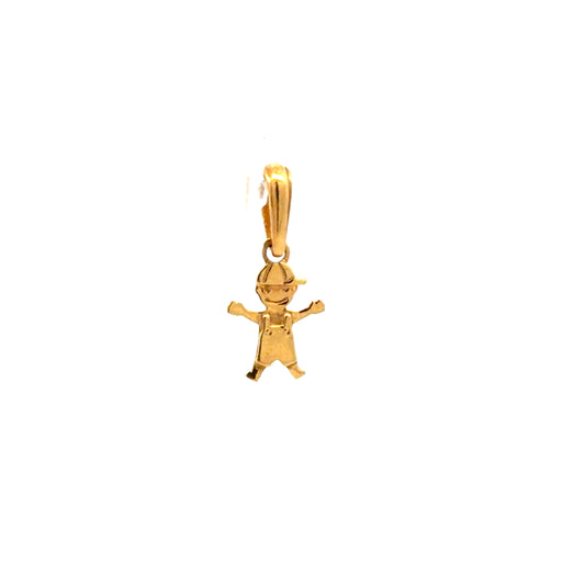 Dije niño pequeño en oro