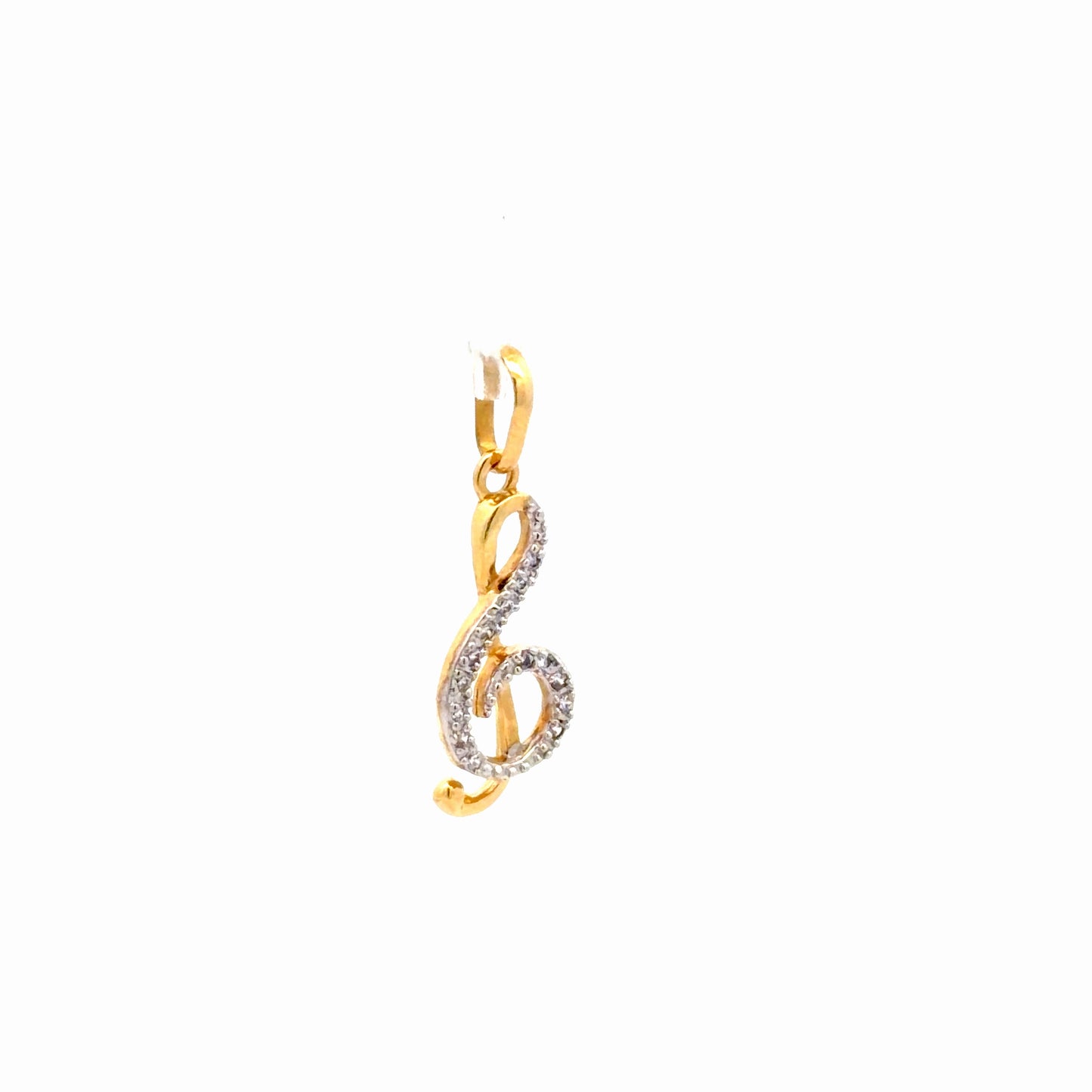 Dije de nota musical en oro