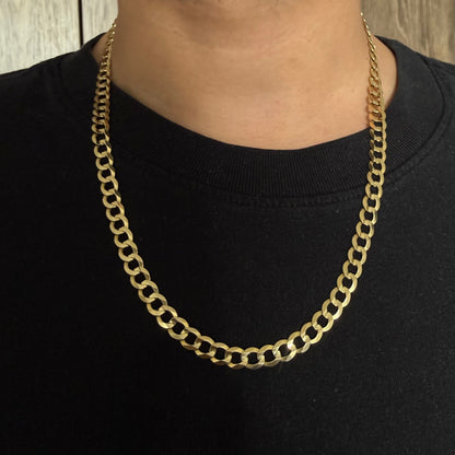 Cadena cubana hombre oro 18 kt