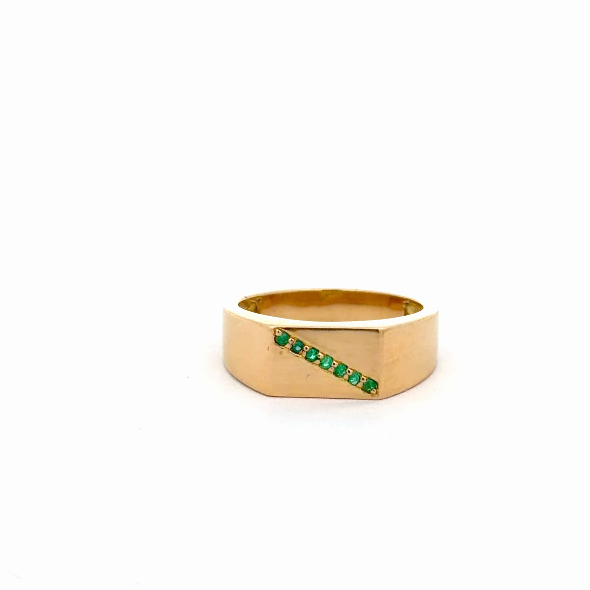 Anillo para hombre oro esmeraldas