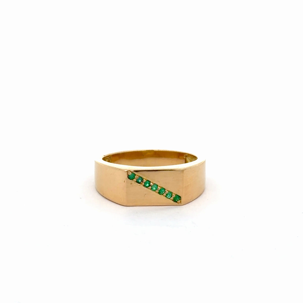 Anillo para hombre oro esmeraldas
