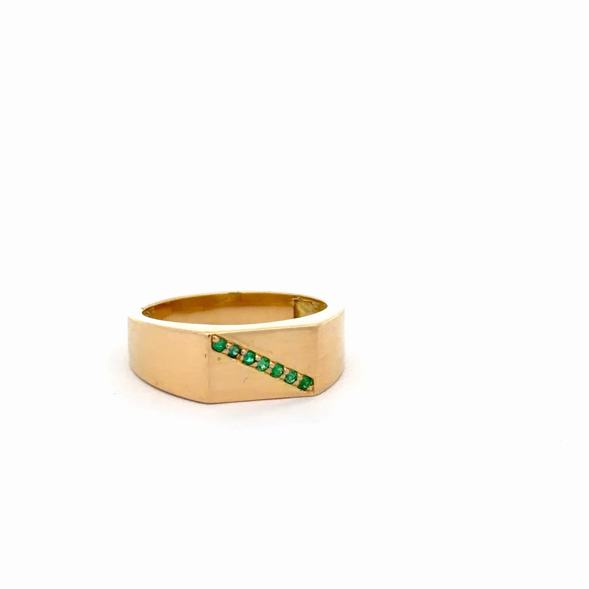 Anillo para hombre oro esmeraldas