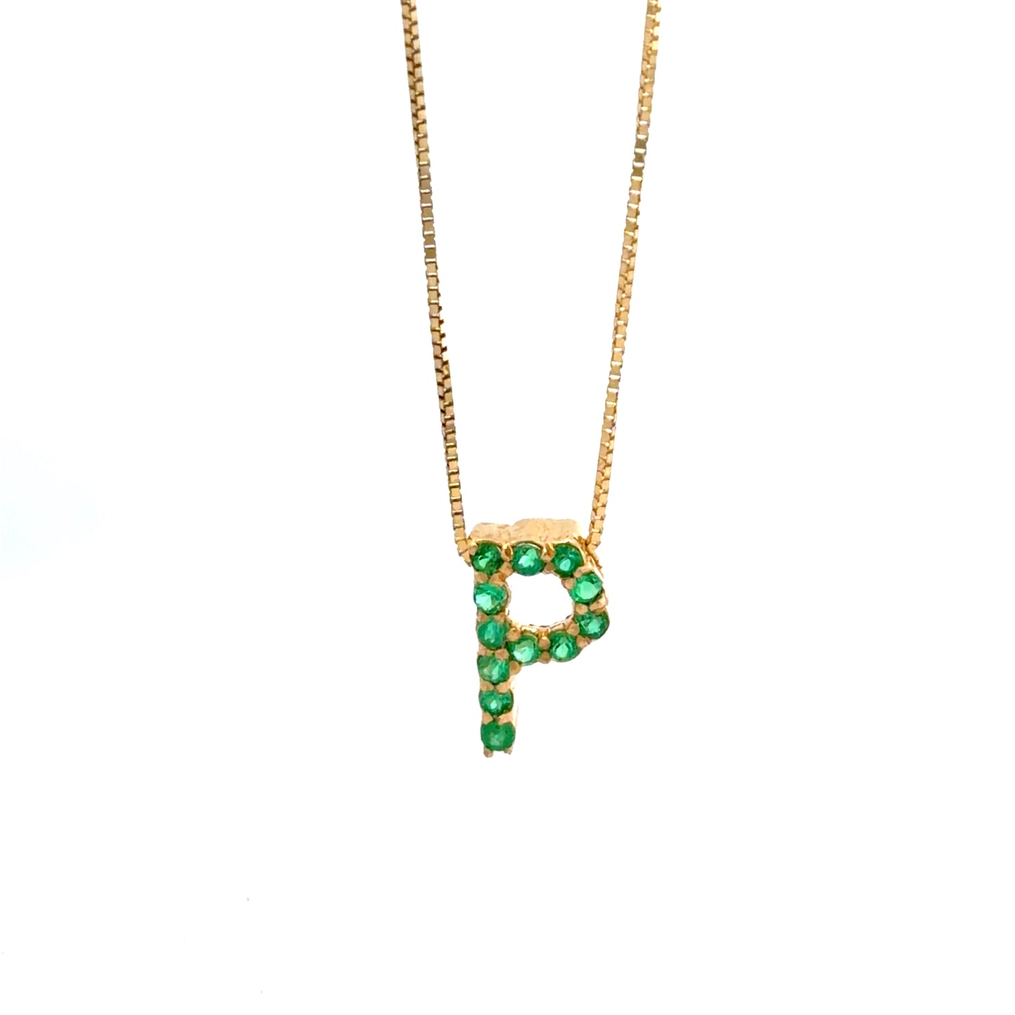 Cadena y dije letra 'P'