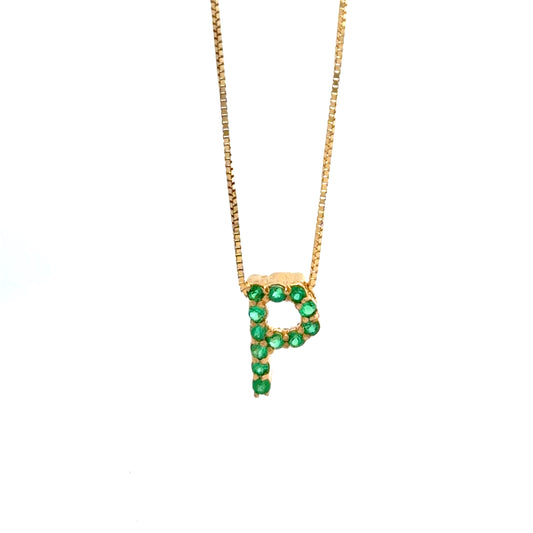 Cadena y dije letra 'P'
