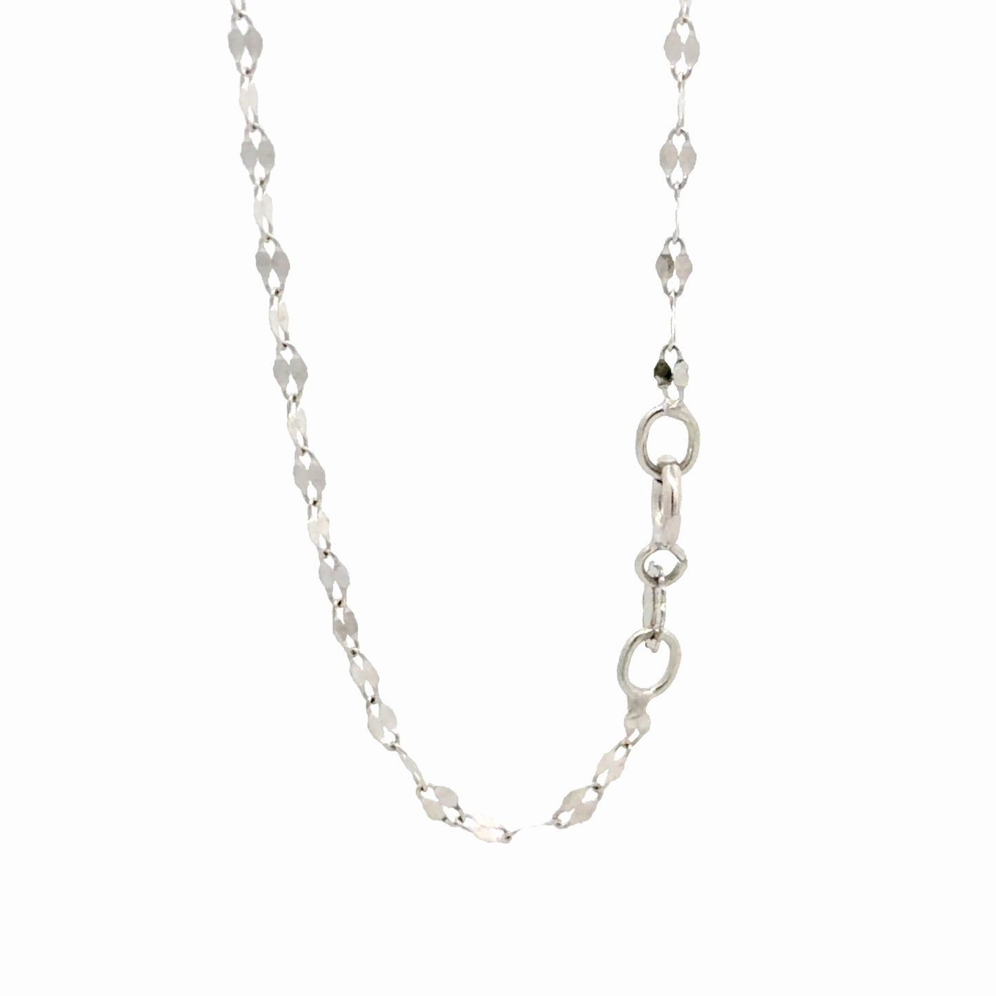 Cadena especial oro blanco
