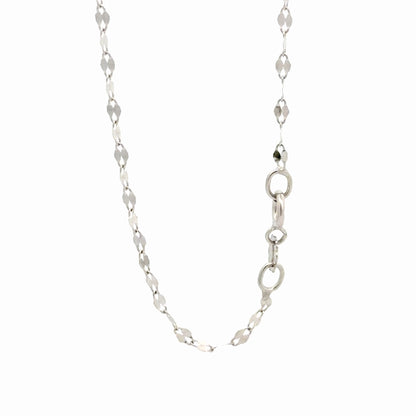 Cadena especial oro blanco