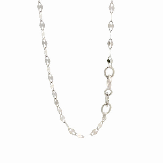 Cadena especial oro blanco