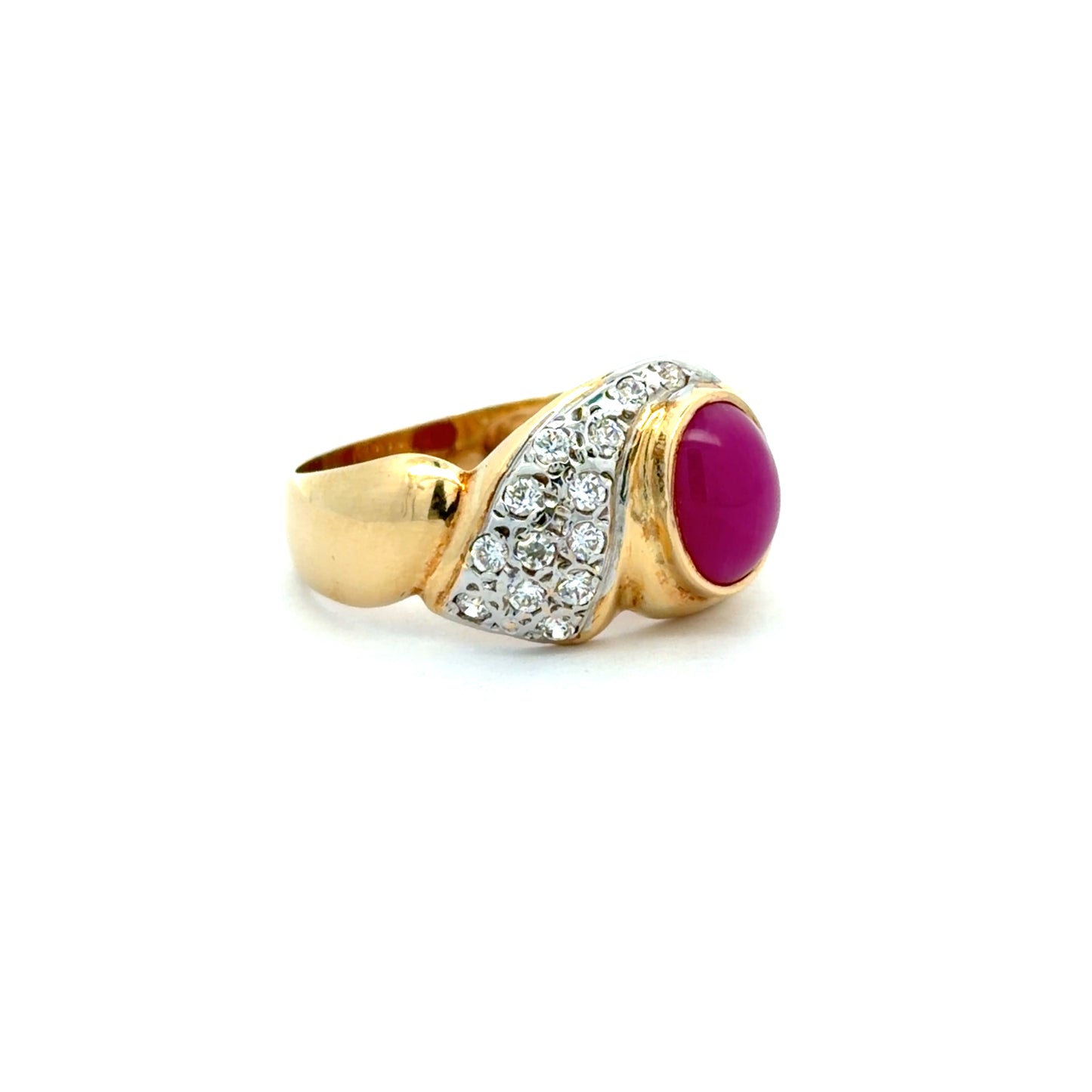 Anillo zafiro estrella y diamantes