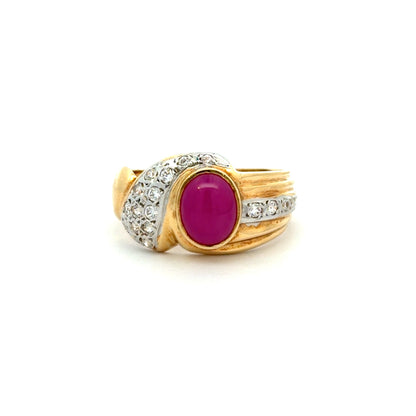 Anillo zafiro estrella y diamantes