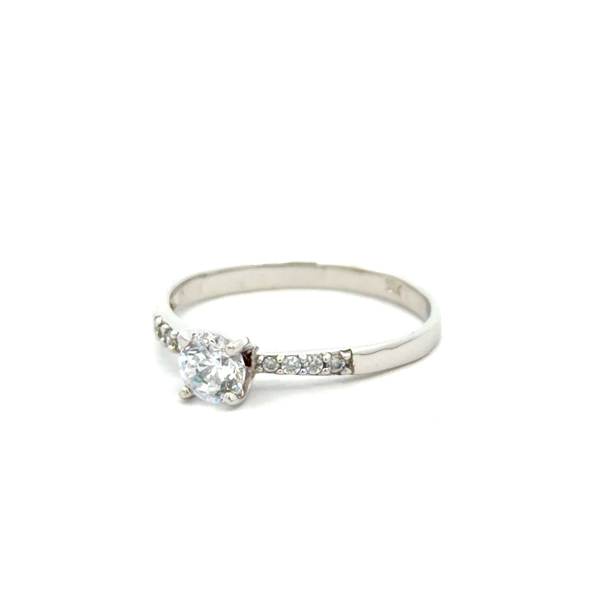 Anillo compromiso oro blanco