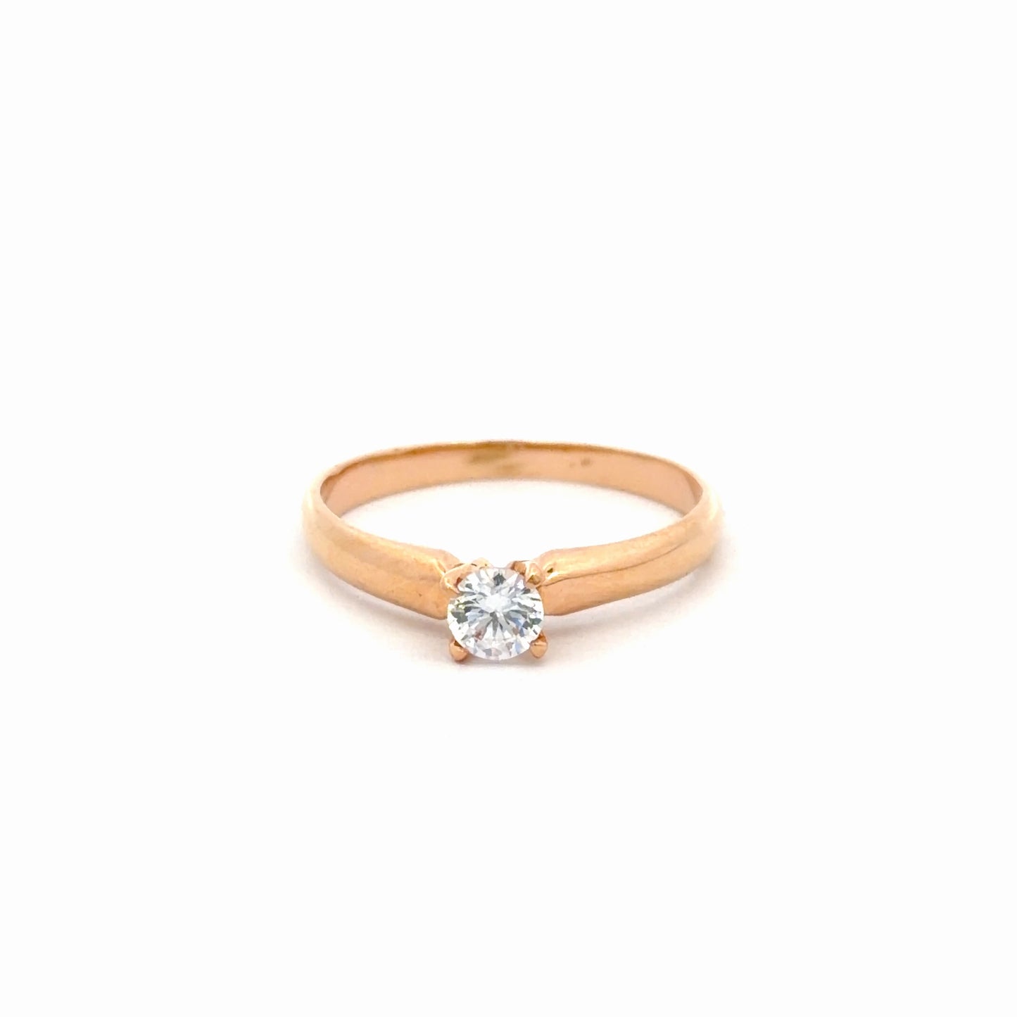 Anillo de compromiso oro rosa