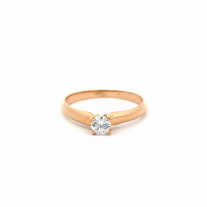 Anillo de compromiso oro rosa