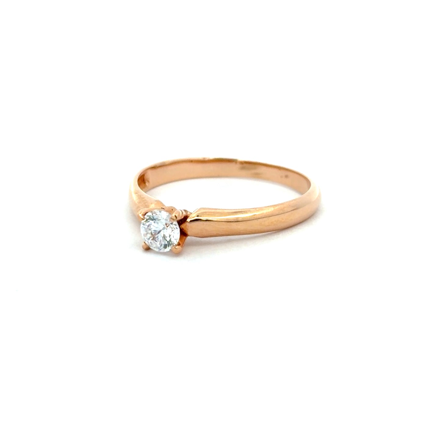 Anillo de compromiso oro rosa
