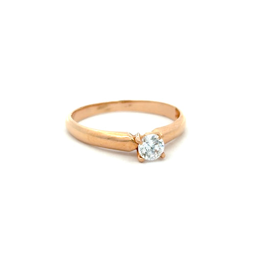 Anillo de compromiso oro rosa