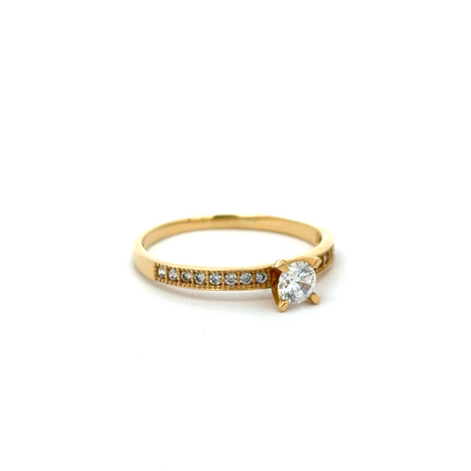 Anillo de compromiso engaste circones