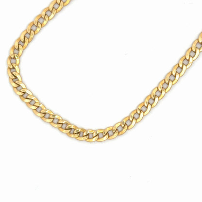 Cadena cubana hombre oro 18 kt