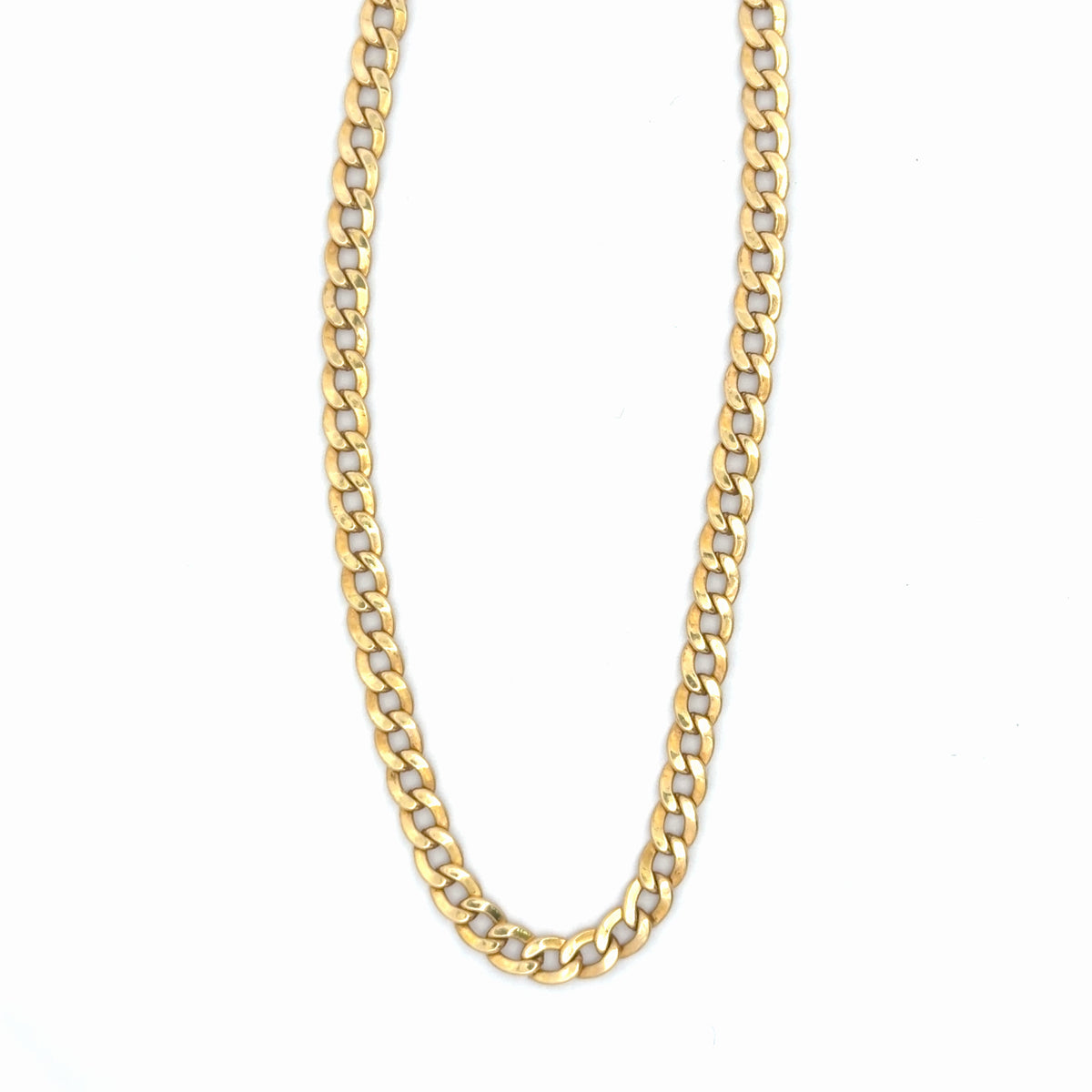 Cadena cubana hombre oro 18 kt