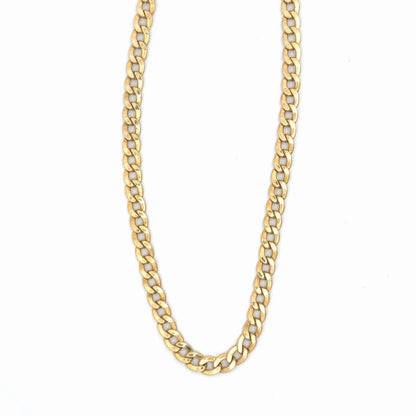 Cadena cubana hombre oro 18 kt