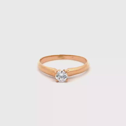 Anillo de compromiso oro rosa