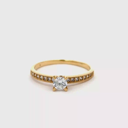 Anillo de compromiso engaste circones