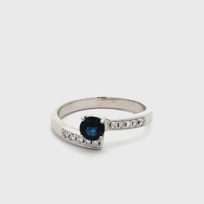Anillo de compromiso zafiro