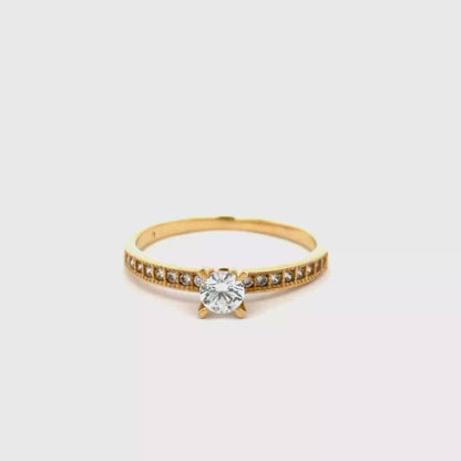 Anillo de compromiso engaste circones