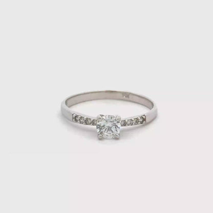 Anillo compromiso oro blanco