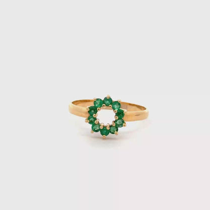 Anillo Bibranio esmeralda