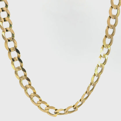 Cadena cubana hombre oro 18 kt