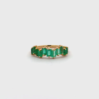 Anillo crazy con esmeraldas